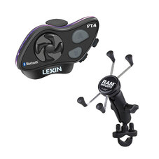 LEXIN LX-FT4 BLUETOOTH WITH RAM MOUNTS X-GRIP KIT (LXFT4RAMKIT1)