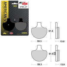 SBS HIGH POWER & NOISE REDUCTION CARBON FRONT BRAKE PAD (6510579108)
