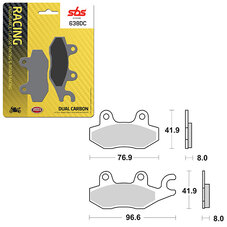 SBS DUAL CARBON FOR RACE USE ONLY BRAKE PAD (6290638100)