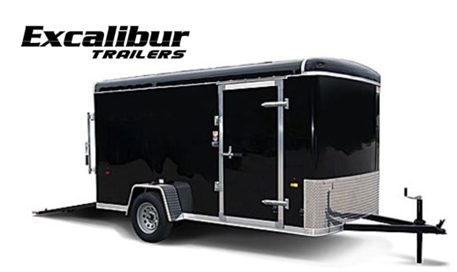 2022 Excalibur 6X12 Round Top Enclosed Cargo Trailer Ramp Door