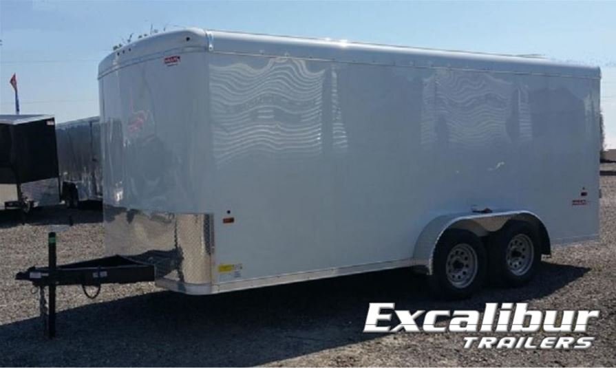 2022 Excalibur 7X14 Round Top Cargo Trailer CONTRACTOR Package Barn Doors