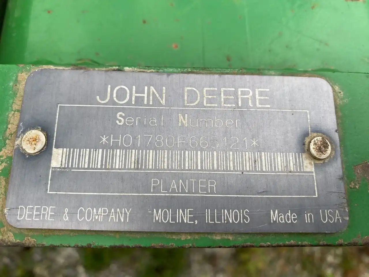 0 John Deere 1780