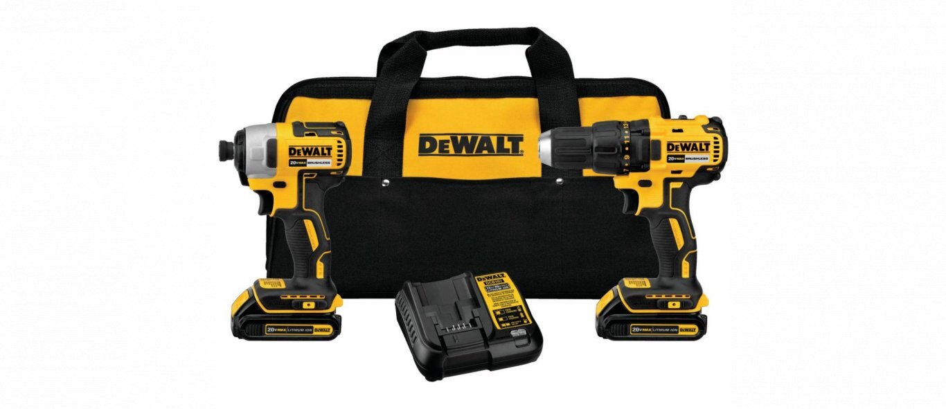DeWALT 20 Volt Two Tool Combo Kit 1/4 Impact Wrench & Drill Driver