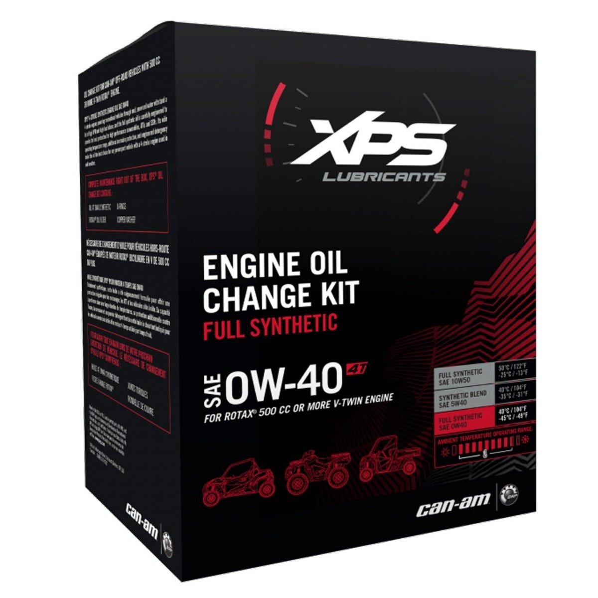 4T 0W 40 Synthetic Oil Change Kit for Rotax 500 cc or more V Twin engine