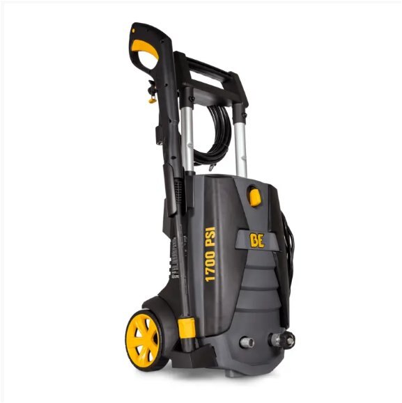 BE Power 1,700 PSI - 1.4 GPM Electric Pressure Washer with Powerease Motor and AR Axial Pump
