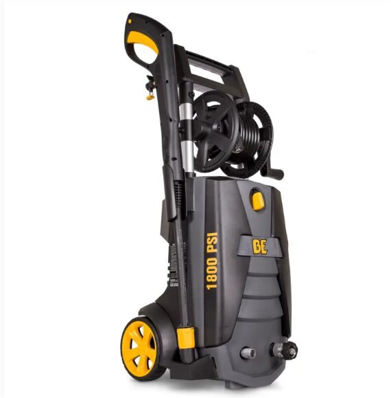 BE Power 1,800 PSI - 1.3 GPM Electric Pressure Washer with Powerease Motor and AR Axial Pump
