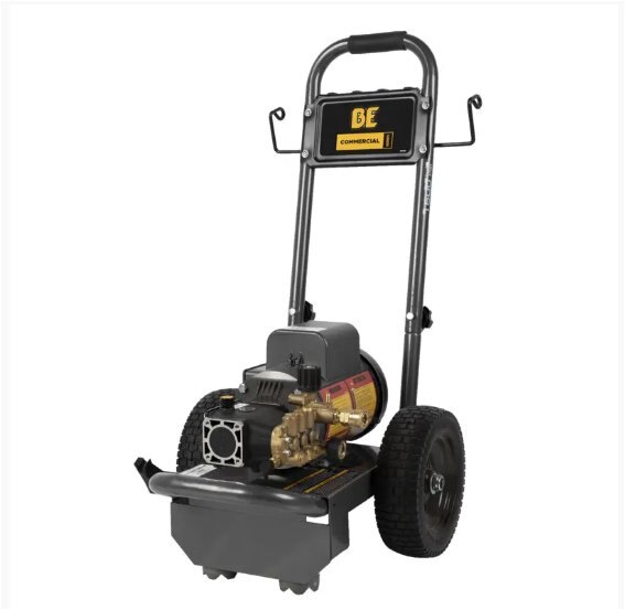 BE Power 1,500 PSI - 2.0 GPM Electric Pressure Washer with Baldor Motor and AR Triplex Pump