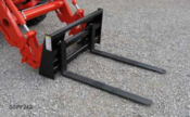 Worksaver compact pallet forks For 40 HP Tractors / Loaders