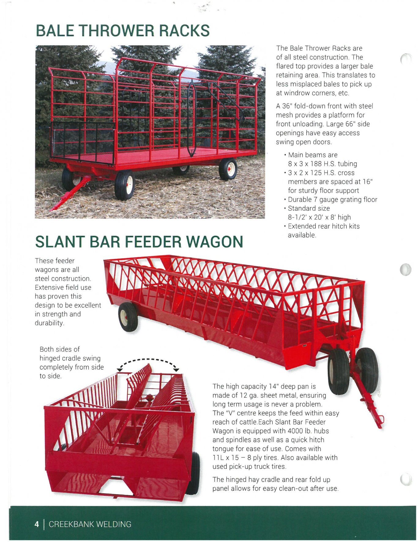Creekbank Welding feeder wagons