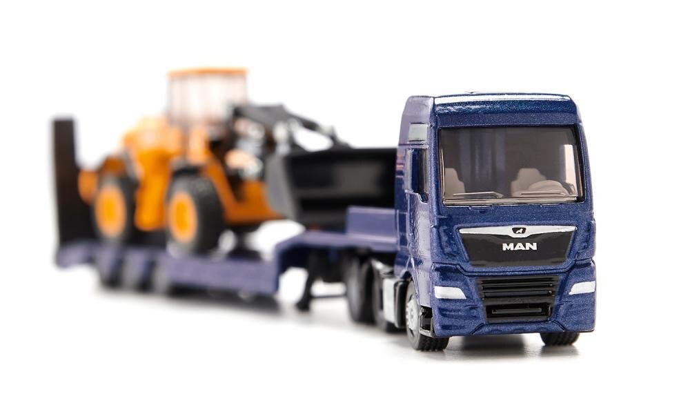 1:87 1790 MAN truck with low loader and JCB wheel loader