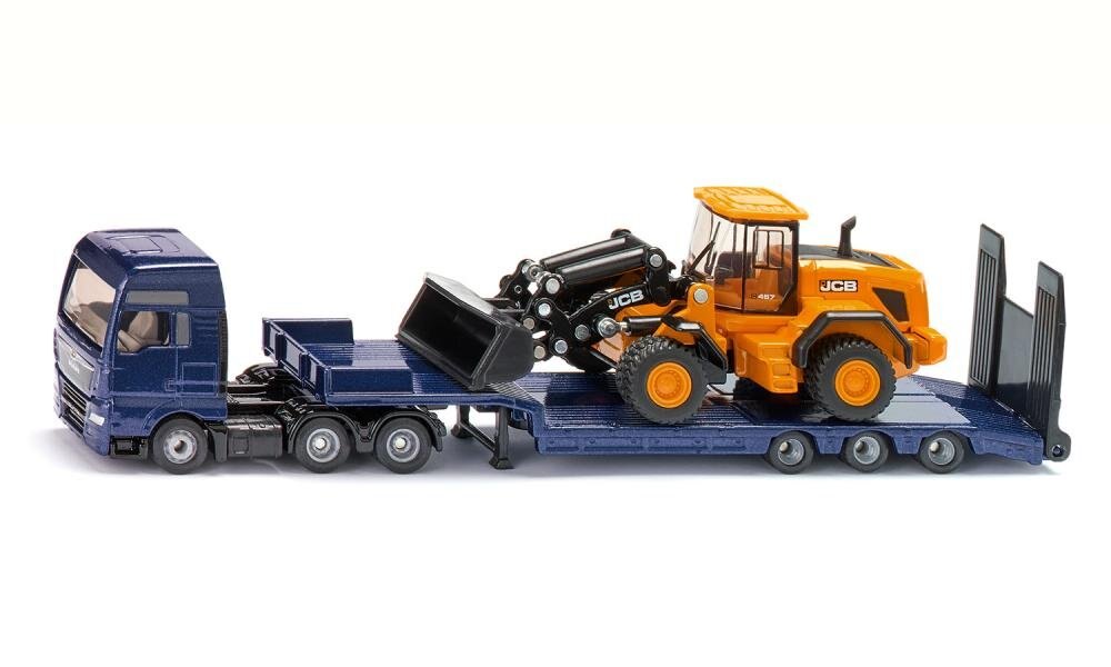 1:87 1790 MAN truck with low loader and JCB wheel loader