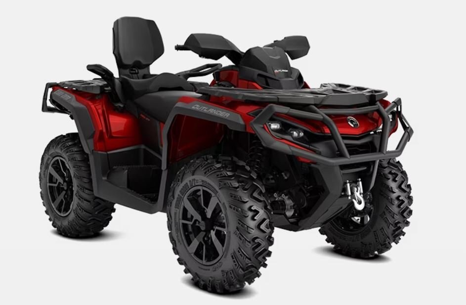 2024 Can-Am OUTLANDER MAX XT 78 hp Rotax 850 V-twin engine, Intelligent Throttle Control (iTC™?) with riding modes fiery-red
