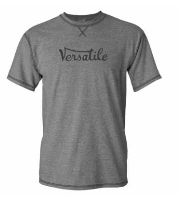 Versatile Grey T Shirt with Vintage Logo L