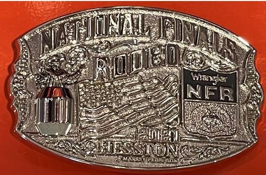 Hesston National Finals Rodeo Belt Buckles in Silver