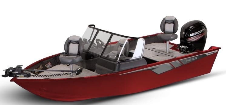Lowe Boats FISHING MACHINE 1675 WT Candy Apple Red