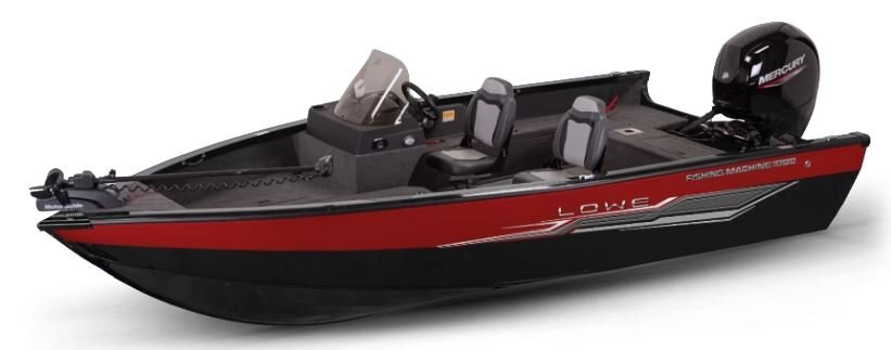 Lowe Boats FISHING MACHINE 1800 SC 2 Tone Black Base & Candy Apple Red Accent