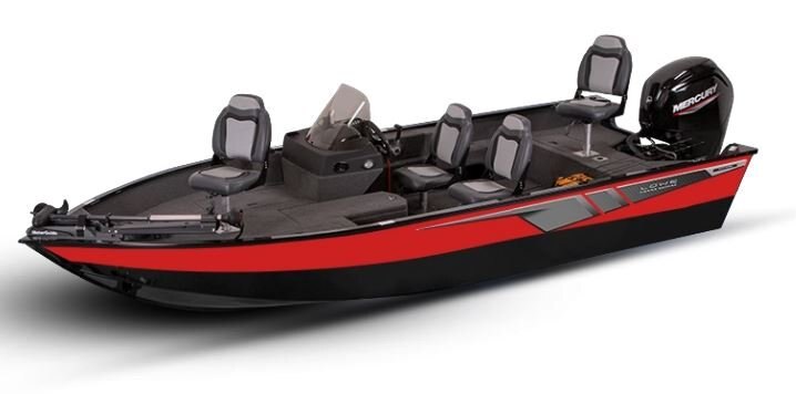 Lowe Boats FISHING MACHINE 1775 SC 2 Tone Black Base & Candy Apple Red Accent