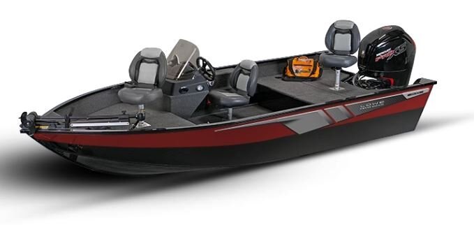Lowe Boats FISHING MACHINE 1675 SC 2 Tone Black Base & Candy Apple Red Accent
