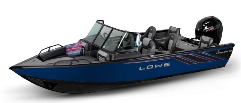 Lowe Boats FISH & SKI 1900 2 Tone Black Base & Blue Accent