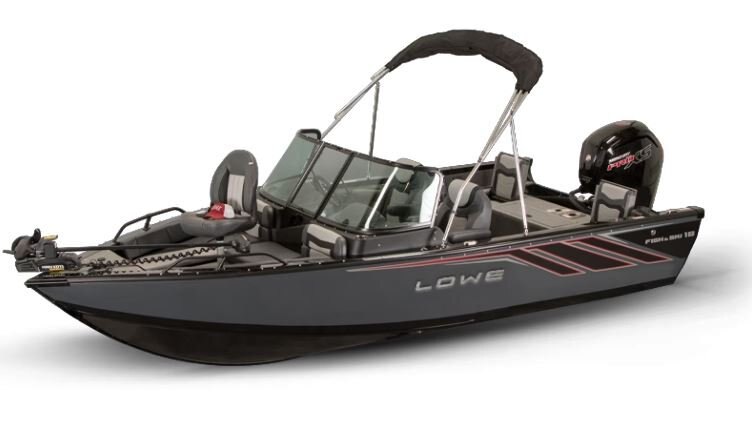 Lowe Boats FISH & SKI 1800 2 Tone Black Base & Silver Accent