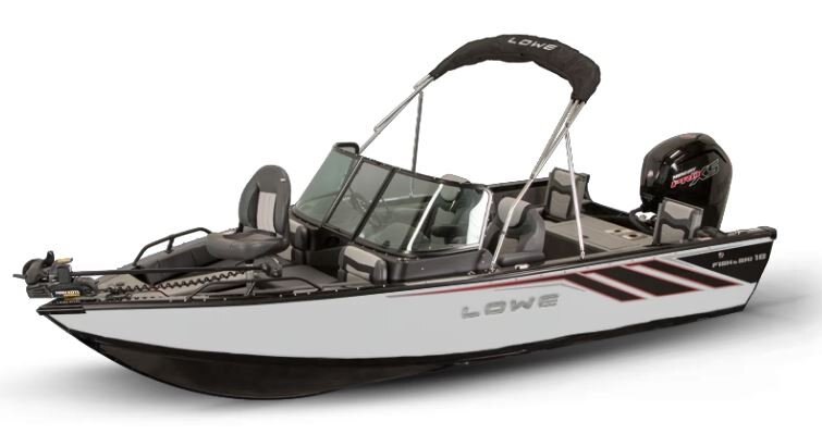 Lowe Boats FISH & SKI 1800 2 Tone Black Base & White Accent
