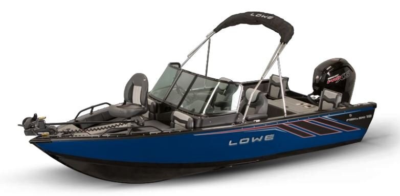 Lowe Boats FISH & SKI 1800 2 Tone Black Base & Blue Accent