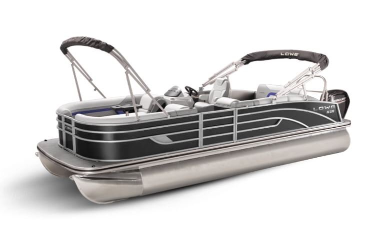 Lowe Boats SS 250CL Black Metallic Exterior Grey Upholstery with Blue Accents