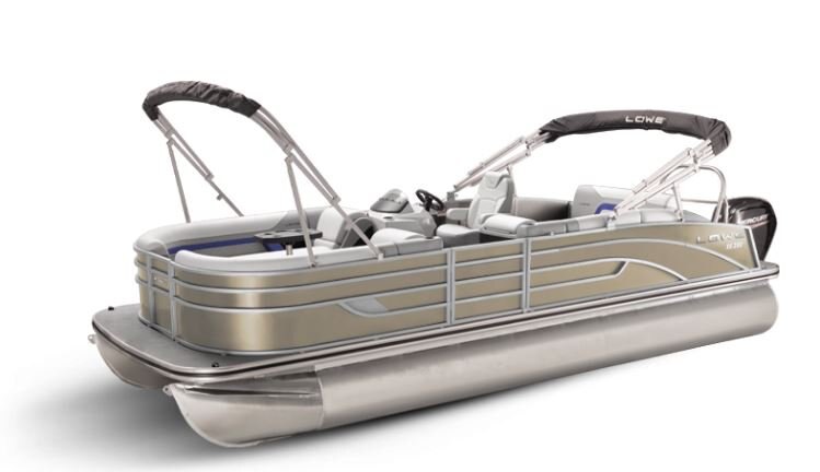 Lowe Boats SS 250CL Caribou Metallic Exterior Grey Upholstery with Blue Accents