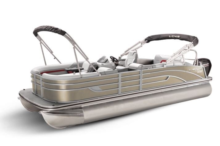 Lowe Boats SS 250CL Caribou Metallic Exterior Grey Upholstery with Red Accents