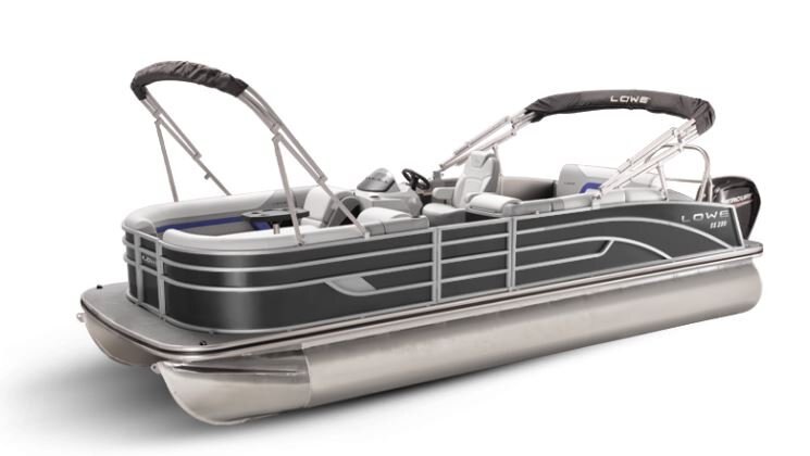 Lowe Boats SS 250CL Charcoal Metallic Exterior Grey Upholstery with Blue Accents