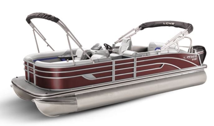 Lowe Boats SS 250CL Wineberry Metallic Exterior Grey Upholstery with Blue Accents