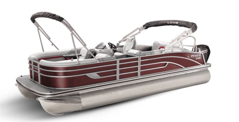 Lowe Boats SS 250CL Wineberry Metallic Exterior Grey Upholstery with Red Accents