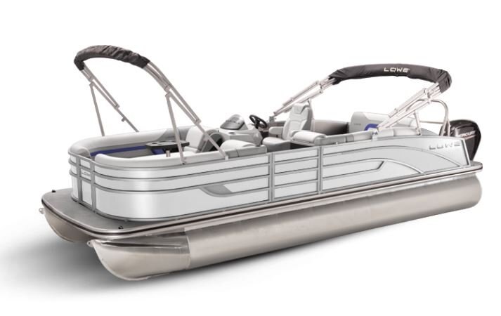 Lowe Boats SS 250CL White Metallic Exterior Grey Upholstery with Blue Accents