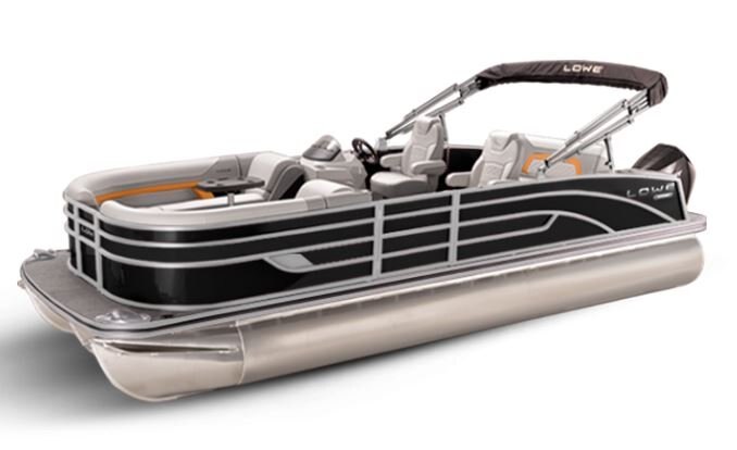 Lowe Boats SS 250DL Black Metallic Exterior Grey Upholstery with Orange Accents