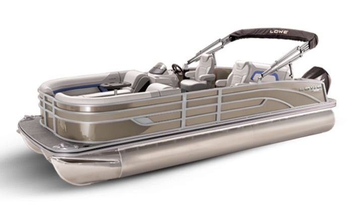 Lowe Boats SS 250DL Caribou Metallic Exterior Grey Upholstery with Blue Accents