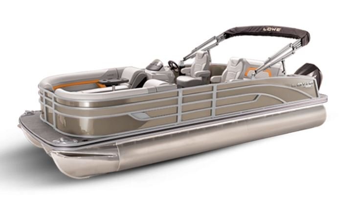 Lowe Boats SS 250DL Caribou Metallic Exterior Grey Upholstery with Orange Accents