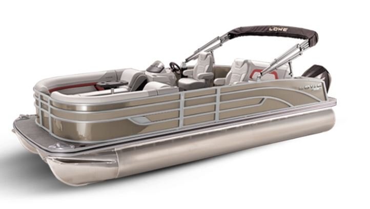 Lowe Boats SS 250DL Caribou Metallic Exterior Grey Upholstery with Red Accents