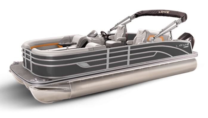 Lowe Boats SS 250DL Charcoal Metallic Exterior Grey Upholstery with Orange Accents