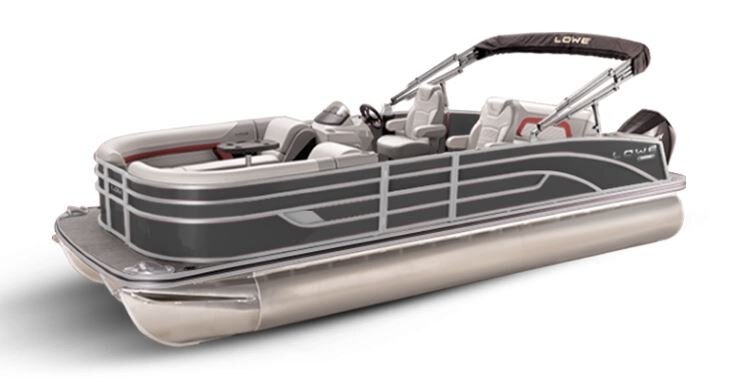 Lowe Boats SS 250DL Charcoal Metallic Exterior Grey Upholstery with Red Accents