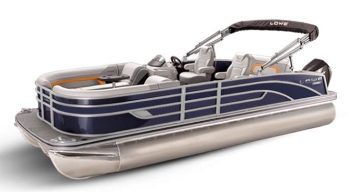 Lowe Boats SS 250DL Indigo Metallic Exterior Grey Upholstery with Orange Accents