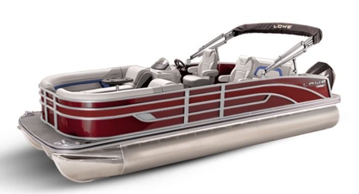 Lowe Boats SS 250DL Wineberry Metallic Exterior Grey Upholstery with Blue Accents