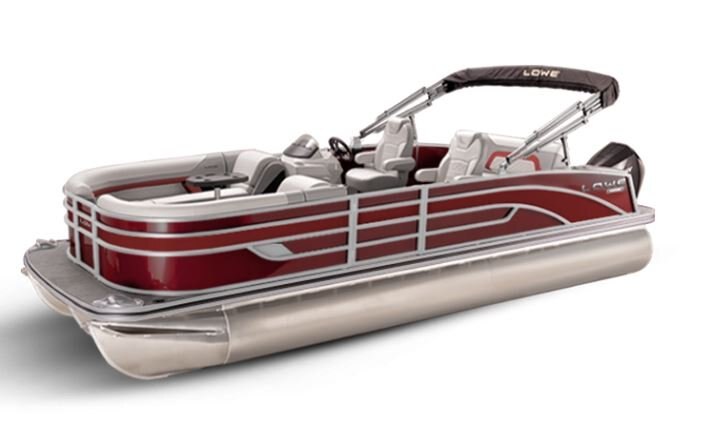 Lowe Boats SS 250DL Wineberry Metallic Exterior Grey Upholstery with Red Accents