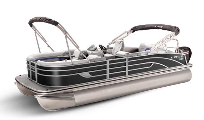 Lowe Boats SS 230CL Black Metallic Exterior Grey Upholstery with Blue Accents
