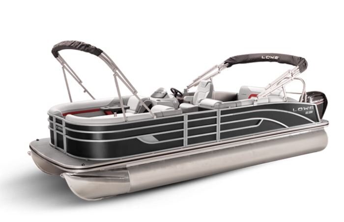 Lowe Boats SS 230CL Black Metallic Exterior Grey Upholstery with Red Accents