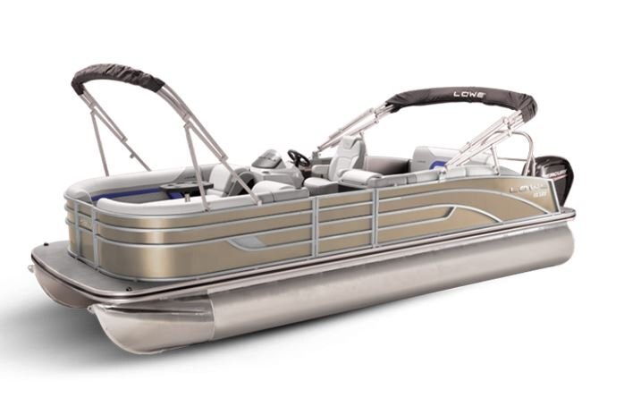 Lowe Boats SS 230CL Caribou Metallic Exterior Grey Upholstery with Blue Accents