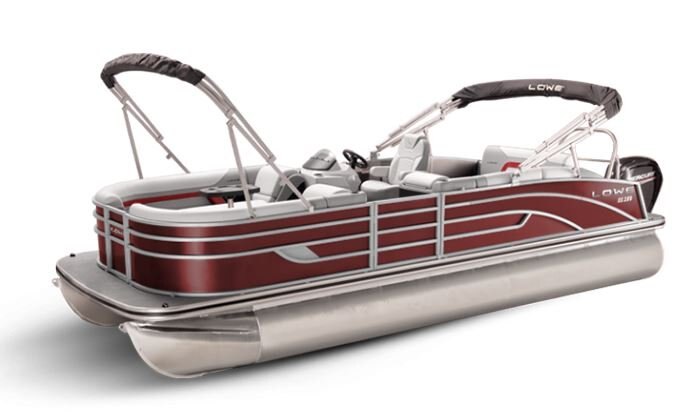 Lowe Boats SS 230CL Wineberry Metallic Exterior Grey Upholstery with Red Accents