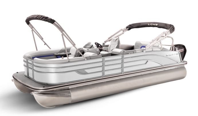 Lowe Boats SS 230CL White Metallic Exterior Grey Upholstery with Blue Accents