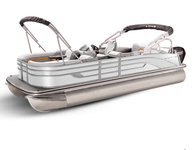 Lowe Boats SS 230CL White Metallic Exterior Grey Upholstery with Orange Accents