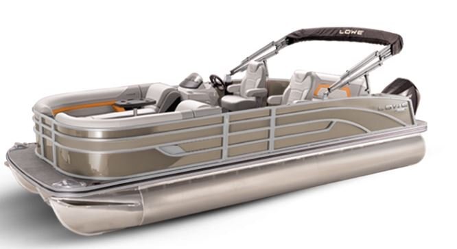 Lowe Boats SS 230DL Caribou Metallic Exterior - Grey Upholstery with Orange Accents
