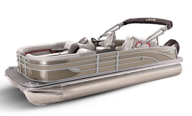 Lowe Boats SS 230DL Caribou Metallic Exterior Grey Upholstery with Red Accents